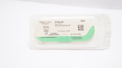 Ethicon 9000 10-0 Ethilon, CS160-6, 5.5mm 1/2c Spatula, 12inch (x)